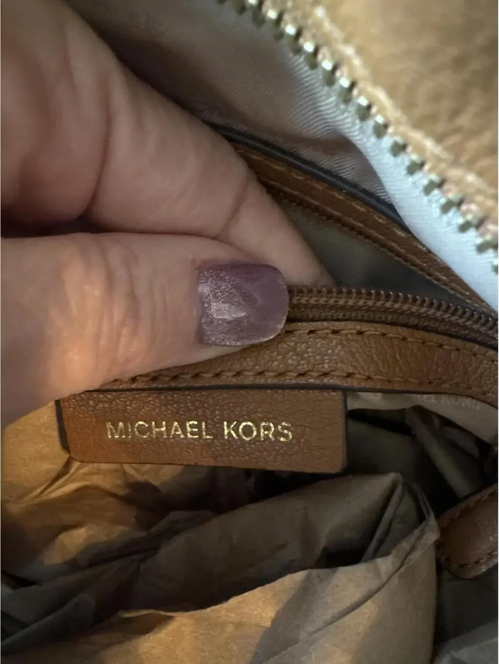 Michael Kors Brown Leather Satchel Handbag